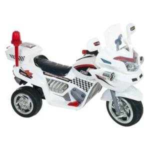Ride on Toy, 3 Wheel Motorcycle Trike for Kids, Battery Powered Ride On Toy by Hey! Play! â€“ Ride on Toys for Boys and Girls, 2 - 6 Year Old - White