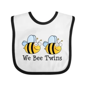 We Bee Twins Baby Bib