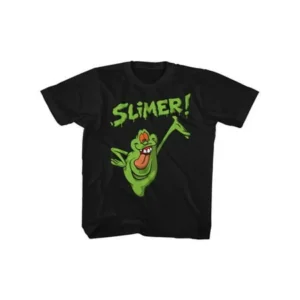 The Real Ghostbusters Animated TV Series Green Slimer Youth Big Boys T-Shirt Tee