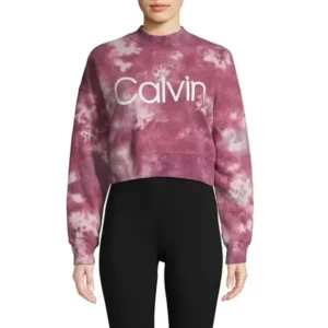 Tie-Dye Cropped Logo Sweatshirt