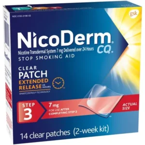 Nicoderm CQ Clear Nicotine Patch, Stop Smoking Aid, 7mg, 14 count
