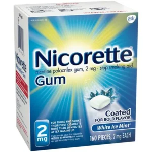 NicoretteÂ® 2mg White Ice MintÂ® Stop Smoking Aid Gum 160 ct Box