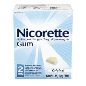 Nicorette Nicotine Gum, Stop Smoking Aid, 2 mg, Original, 170 Ct