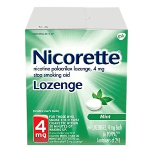 Nicorette Nicotine Lozenge, 4mg, Mint, 144 Ct
