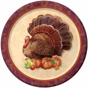 Thanksgiving Elegance Plates, 8-Pack