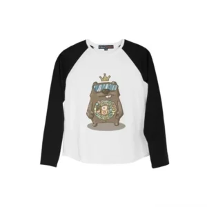 Trendy Beaver Printed 100% Cotton Long Sleeves Kid Raglan T-Shirt UTS_01 XS