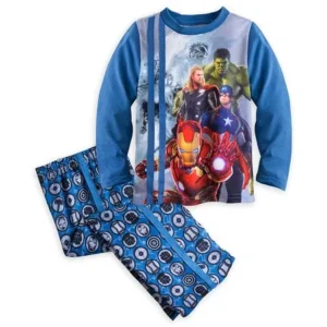 Disney Store Marvel's Avengers: Age of Ultron Pajama Sleep Set for Boys, Blue