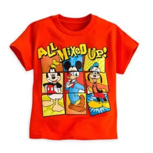 Disney Store Mickey Mouse and Friends "All Mixed Up" T-Shirt Tee For Boys