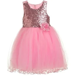 Blue Bell HANDMADE Toddler Tulle Princess Flower Girl Dress for Wedding Party - Minerva - Pink-2