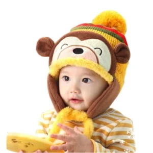 Fashion Winter Warm Kid Baby Girl Boy Ear Thick Knit Beanie Cap Hat YE