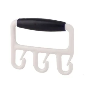 Unique Bargains Houshold Plastic Three Hook Shopping Grocery Grip Handle Bag Holder Carrier Tool
