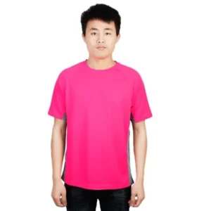 Men Exercise Athletic Wear Short Sleeves Tee Sports T-Shirt Fluorescent