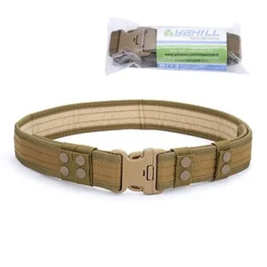 YahillPromotion!!! Security Tactical Belt Combat Gear Adjustable Heavy Duty Police Military Equipment for Outdoor (Khaki)