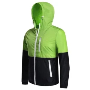 HOT SALE! Men Wind Coat Sweatshirt Hooded Zipper Color Splicing Color Loose Outwear TEAKT