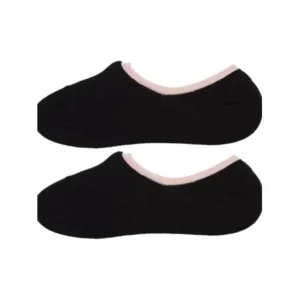 Unique BargainsChildren Girl Cotton Blends Stretch No Show Footsie Boat Socks Black