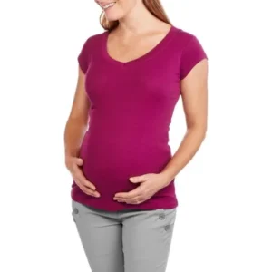 Planet Motherhood Maternity Short Sleeve Vneck Tee--Available in Plus Size
