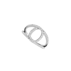 Fashion Lover CZ Designer Ring in 925 Sterling Silver