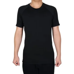 Adult Men Short Sleeve Clothes Activewear Badminton Sports T-shirt Black M