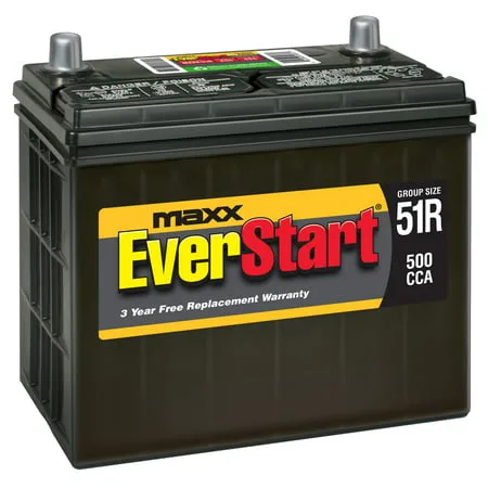 EverStart Maxx Lead Acid Automotive Battery, Group Size 51R (12 Volt/500 CCA)