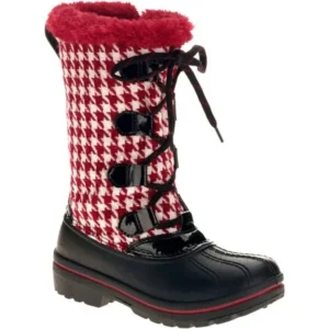 Ozark Trail Girl's Houndstooth Winter Boot -Exclusive Color