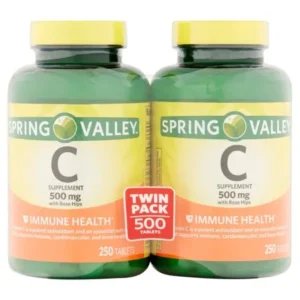 Spring Valley Vitamin C Tablets, 500 mg, 250 Ct, 2 Pk