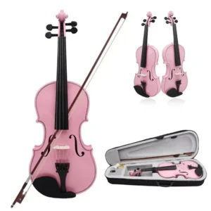 KKmoom Violin Fiddle Basswood Steel String Arbor Bow Stringed Instrument Musical Toy for Kids Beginners