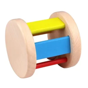 Timy Roller Rattle Wooden Roller Preschool Kids Play and Development Toy for Baby