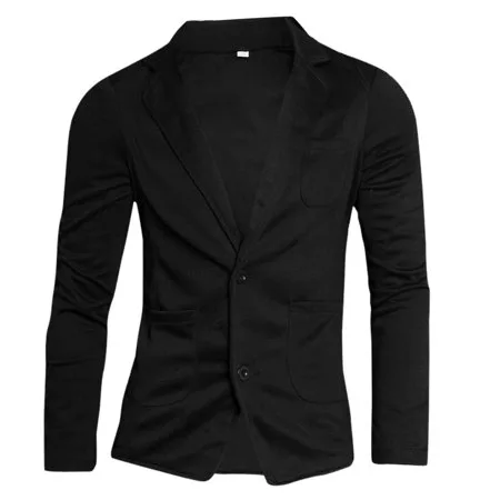 Azzuro Men's Slim Fit Blazer Outwear Black (Size M / 38)