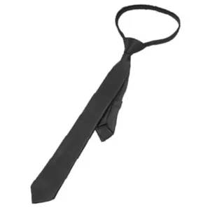 Unique Bargains Zip Up Black Arrow Polyster Child Zipper Necktie Tie