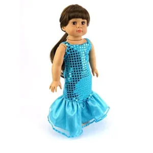 Mermaid Style Dress - Fits 18" American Girl Dolls, Madame Alexander, Our Generation, etc. - 18 Inch Doll Clothes - Doll Not Included