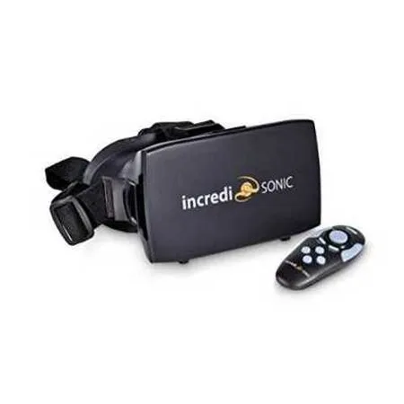 IncrediSonic M700 VUE Series VR Glasses, Virtual Reality Headset, & Bluetooth Remote Gaming Controller, (Black)