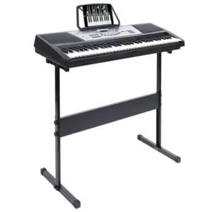 Hamzer 61 Key Electronic Music Electric Keyboard Piano with Stand - Black