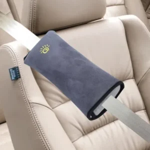 Seatbelt Headrest Pillow Cover Shoulder Pad Comfy Support Car Pillow for Kids Gray