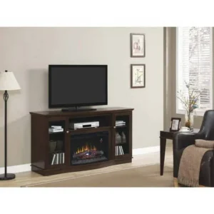 ChimneyFree Media Electric Fireplace for TVs up to 65" Brown Espresso