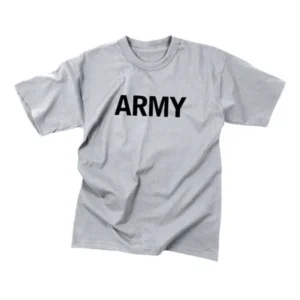 Kids Army Military Gray Physical Training T-Shirt