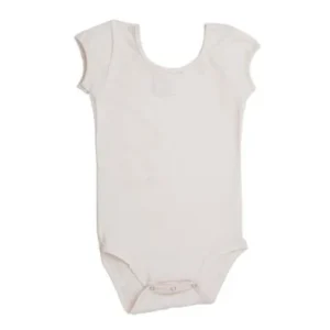 Baby Girls White Cap Sleeve Ultra Soft Organic Cotton Bodysuit 0-12M