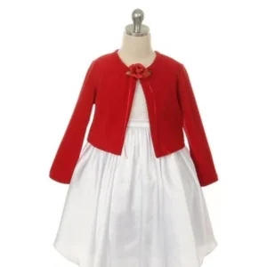 Red Flower Special Occasion Cardigan Sweater Girls 2T