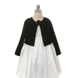 Kids Dream Black Flower Special Occasion Cardigan Sweater Girls 2T