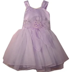 Girls Lavender Tulle Party Dress 6-one left