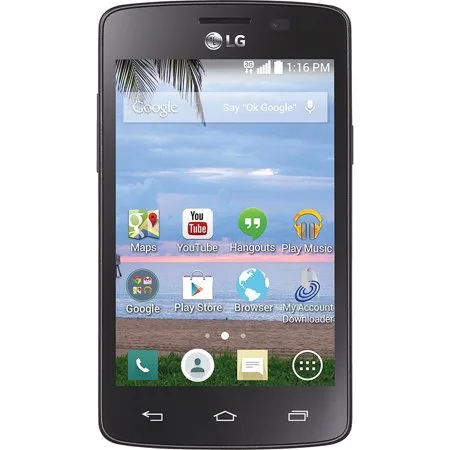 Straight Talk LG Lucky 4GB Prepaid Smartphone, Black