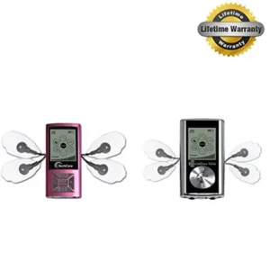 2 Pack Deal TechCare Mini Pink and Silver [Lifetime Warranty] Best Massager Tens Unit FDA 510k Cleared Tens Machine for Pain Management, Actic, Sciatica, Tennis Elbow, Neuropathy Treatments