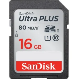 SanDisk 16GB Class 10 SDHC UHS-I Up to 80MB/s Memory Card