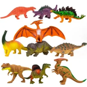 Toysery Realistic Looking Dinosaurs Toys Set for kids - Plastic Assorted Dinosaur Toys Figures - Pack of 10pcs, 5-Inches"