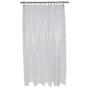 Bath Bliss Premium Splash Guard Shower Curtain Liner, Frost (72" x 72")