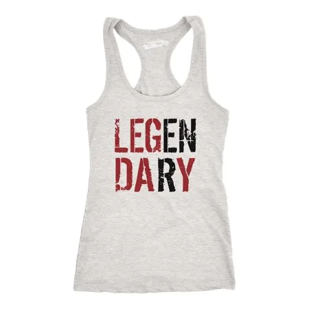 Womens Legendary Leg Day Tank Top Funny Fitness Lifting Workout Shirt For Ladies