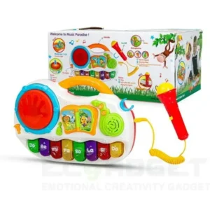 Play Baby Toys Discover And Play Music, Magical Piano With Sing Along Karaoke MIcrophone & Tap Me Drum Effect & Twisted DJ