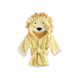 Baby Classic Yellow Lion Hooded Bathrobe and Towel, 0-12 Months