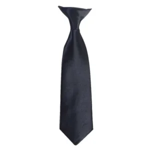 Toddler Little Boys Navy Blue Satin Clip On Formal Wear Tie 9in-15in