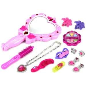 Pretty Princesses 'A' Pretend Play Toy Fashion Beauty Set w/ Assorted Hair and Beauty Accessories
