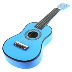 Velocity Toys Acoustic Classic Rock 'N' Roll 6 Stringed Toy Guitar Musical Instrument w/ Guitar Pick, Extra Guitar String (Blue)